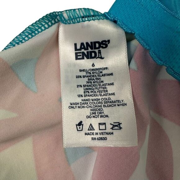 Lands End Women's size 6 Square Neck Underwire Tankini Swimsuit Top - Picture 4 of 8